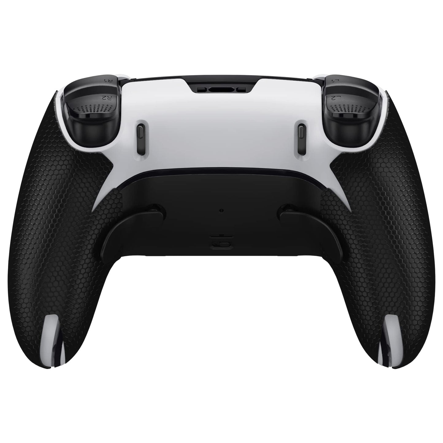 PlayVital Anti-Skid Sweat-Absorbent Controller Grip for ps5 Edge Wireless Controller, Professional Textured Soft PU Handle Grips Anti Sweat Protector for ps5 Edge Controller - Black
