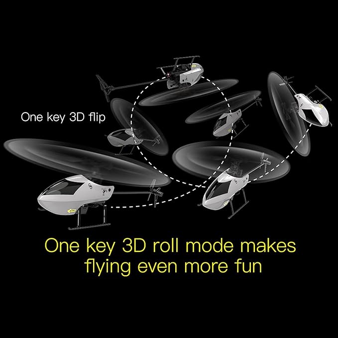 GoolRC C129 V2 RC Helicopter 4 Channel Remote Control Helicopter with 6-Axis Gyro 2.4GHz RC Aircraft with 3D Flips Altitude Hold One Key Take Off/Landing and 2 Batteries for Adults and Beginners