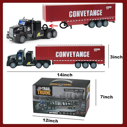 Remote Control Semi Truck with Trailer 14 1:48 Trailer Truck Toy Equipped with 2 Rechargeable Batteries Gifts Ideas for Boys Age 3-8 Year Old