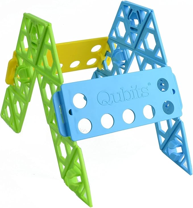 Qubits STEM Construction Set - 50 Pieces: an Open Play Engineering and Building Toy