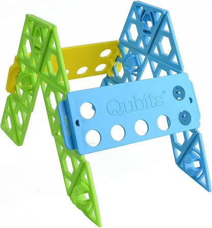 Qubits STEM Construction Set - 50 Pieces: an Open Play Engineering and Building Toy