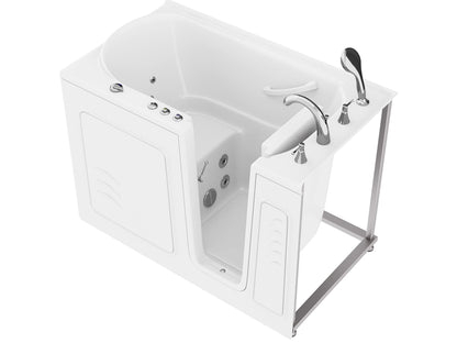 ANZZI Walk-In Tub, 30 x 53 in, Right Drain, Air & Whirlpool Jets, 110V