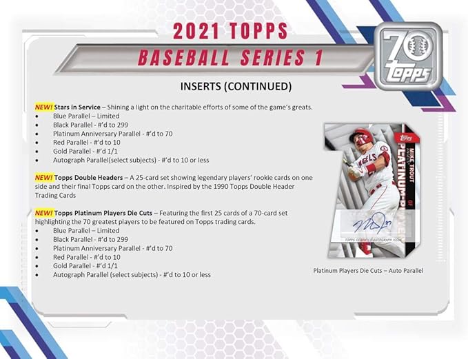 Topps 2021 Series 1 Baseball Hanger Pack