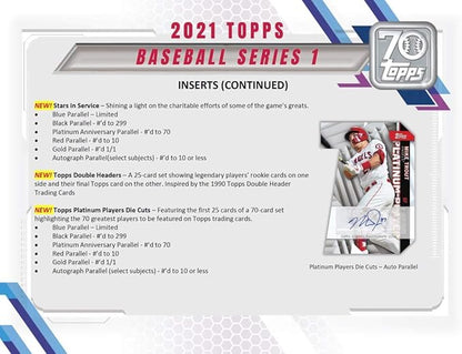 Topps 2021 Series 1 Baseball Hanger Pack