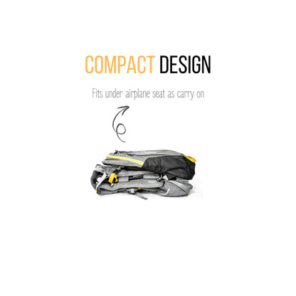 OE Shoulder Hiking Carrier For Child and Toddler 1- 4 years old with Detachable Backpack and Sunshade, Foldable Frame, Compact, Perfect for Day Hiking