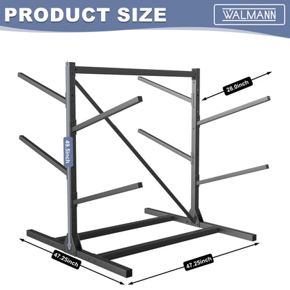 WALMANN Garage Kayak Rack, Heavy-Duty Metal Kayak Storage Rack 4-Tier Adjustable Freestanding Kayak Stand