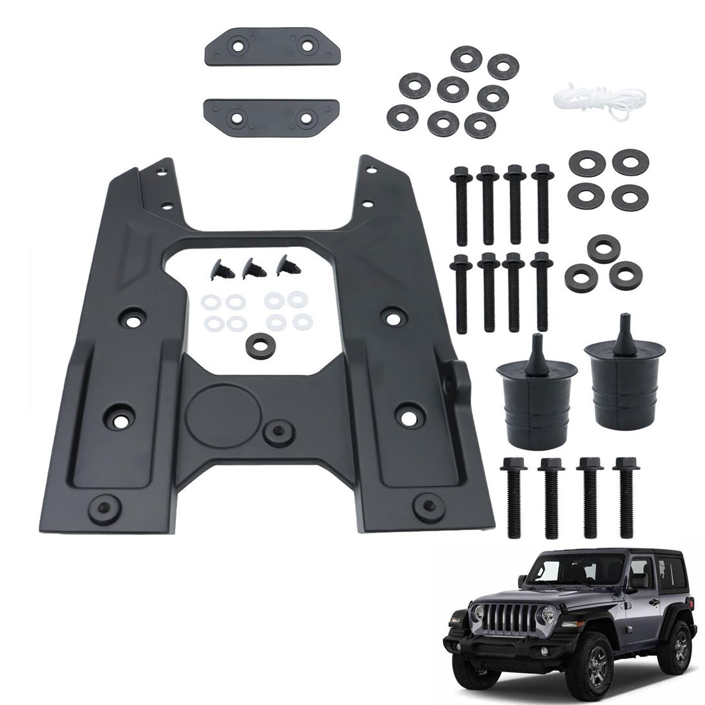 ANTUKO Spare Tire Hinge Reinforcement Kit Aluminum Alloy Replacement for 2018 2019 Wrangler JL 82215356AB