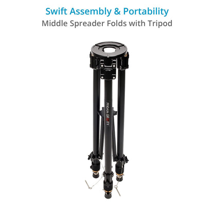 Proaim Gravity Heavy-Duty Camera Tripod Stand - Flat Base for Heavy Camera, Slider, Jib/Crane, Geared Headed & More. Payload up to 250kg / 550lb. (TP-GVTY-01)