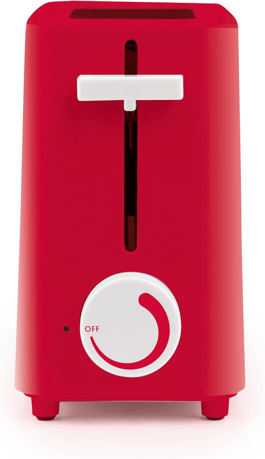 Nostalgia MyMini Single Slice Toaster - Compact Design with Adjustable Temperature & 1.25" Wide Slot | Red