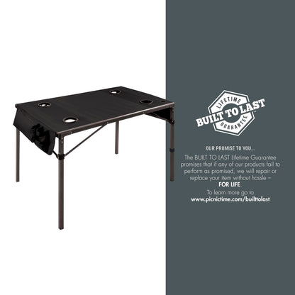 ONIVA - a Picnic Time Brand Travel Portable Soft Top Folding Table for Camping and Outdoors with Carry Bag, (Black) 6 x 6 x 43