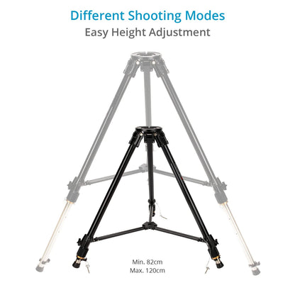 Proaim Gravity Heavy-Duty Camera Tripod Stand - Flat Base for Heavy Camera, Slider, Jib/Crane, Geared Headed & More. Payload up to 250kg / 550lb. (TP-GVTY-01)