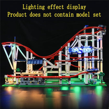 LED Light Kit Compatible with Lego Roller Coaster - Lighting Set for Creator 10261 Building Model (Model Set Not Included)