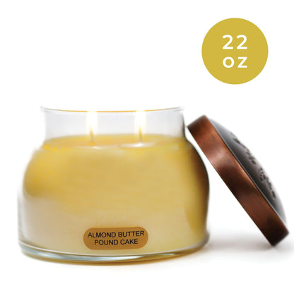 A Cheerful Giver - Almond Butter Pound Cake Mama Scented Glass Jar Candle (22oz) with Lid & True to Life Fragrance Made in USA