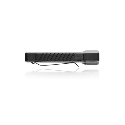 Noxon Anark Low Profile Every Day Carry Light - with Pocket Clip and USBC Charging Cable (Black)