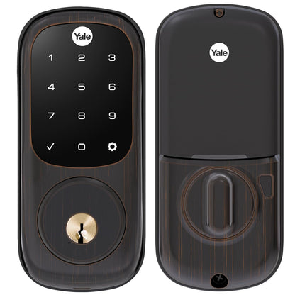Yale Assure Lock Deadbolt, Satin Nickel Digital Touchscreen Keypad with Z-Wave and Backup Key for Front or Back Entry Door, YRD226-ZW2-619