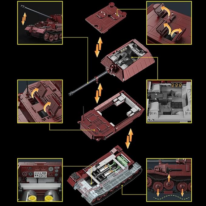 Military Armored Tank Vehicle Building Block Set (C5)