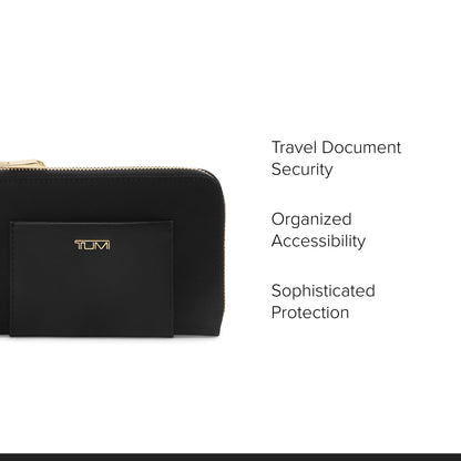Tumi Unisex Passport Case Black/Gold One Size