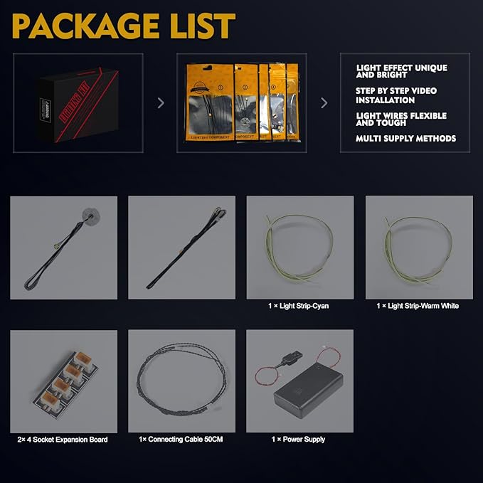 VONADO Light Kit Compatible with Lego Tales of The Space Age DIY Lighting Compatible with Lego 21340 Building Set (No Model) Lights Compatible with Lego Space 3D Postcards for Astronomy Lovers