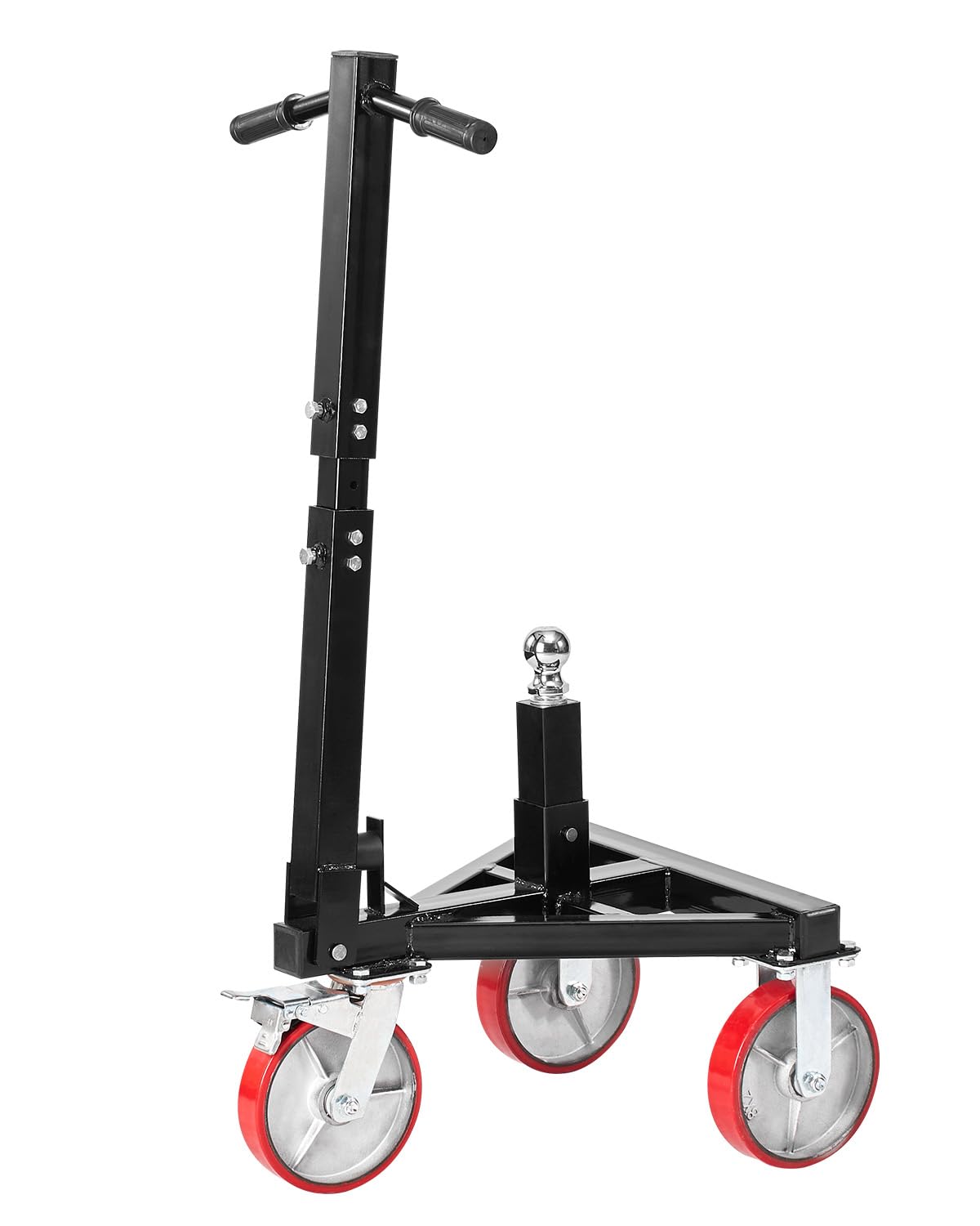 VEVOR Trailer Dolly, 3500lbs Tongue Weight Capacity, 18 inch and 22 inch Height Adjustable Trailer Dolly, with 2 inch Hitch Ball, Adjustable Handle Length, 8-inch Swivel Wheels, for Moving RV Trailer