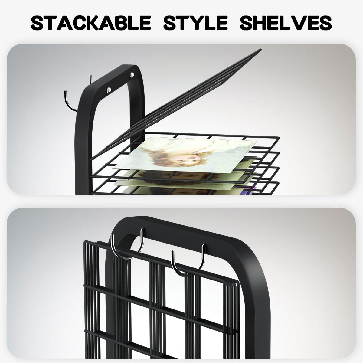 INNOVART 15 Shelves Art Drying Rack for Classroom Club Painting Crafts, Metal Desktop Drying Rack for Art, Black Painting Drying & Artwork Storage Racks for Home, Classroom, Studio, Craft Room