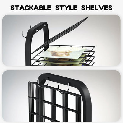 INNOVART 15 Shelves Art Drying Rack for Classroom Club Painting Crafts, Metal Desktop Drying Rack for Art, Black Painting Drying & Artwork Storage Racks for Home, Classroom, Studio, Craft Room