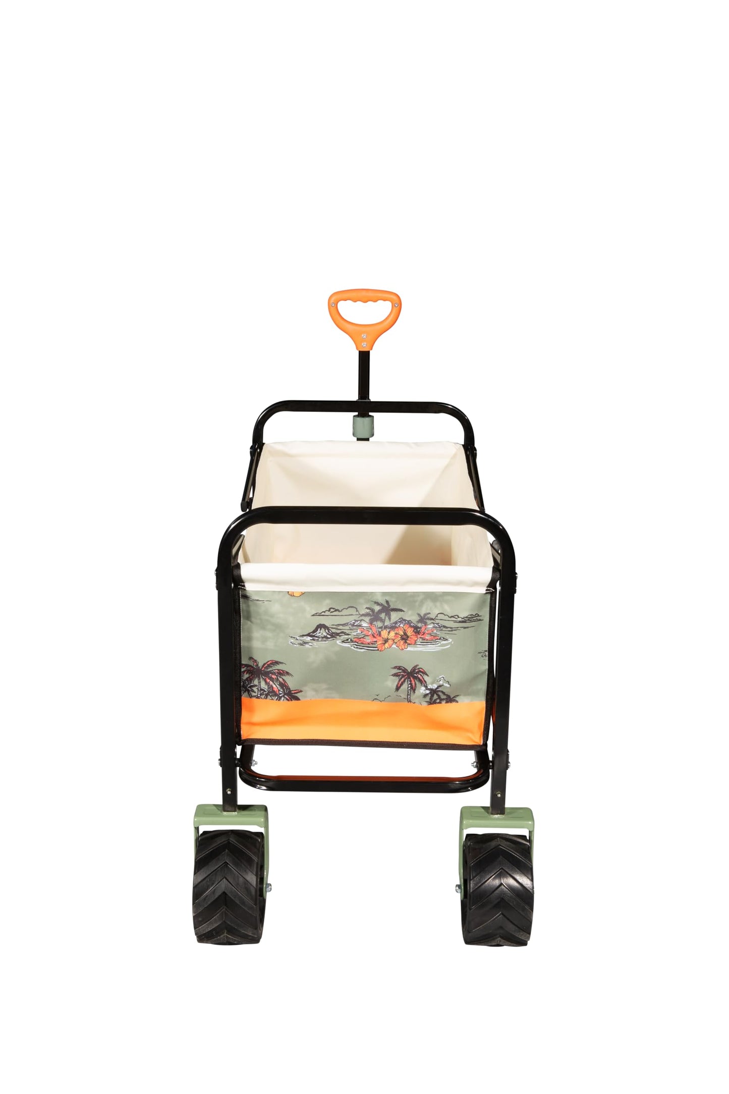 Quiksilver Folding Beach Wagon Cart – Heavy-Duty Collapsible Utility Wagon with All-Terrain Wheels, Large Storage Capacity, and Adjustable Handle – Ideal for Beach, Camping, and Outdoor Adventures