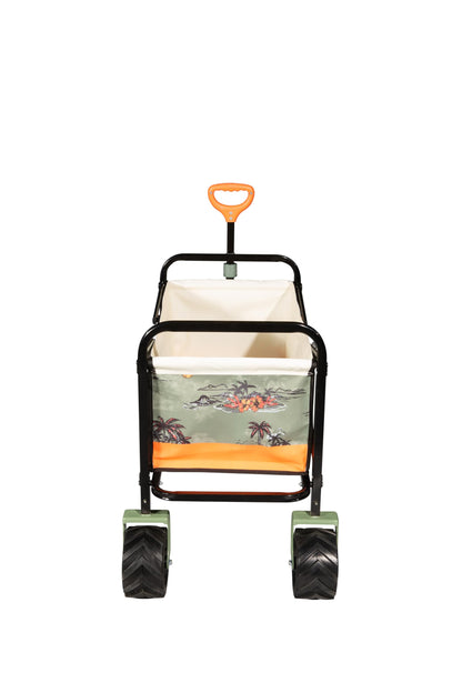 Quiksilver Folding Beach Wagon Cart – Heavy-Duty Collapsible Utility Wagon with All-Terrain Wheels, Large Storage Capacity, and Adjustable Handle – Ideal for Beach, Camping, and Outdoor Adventures