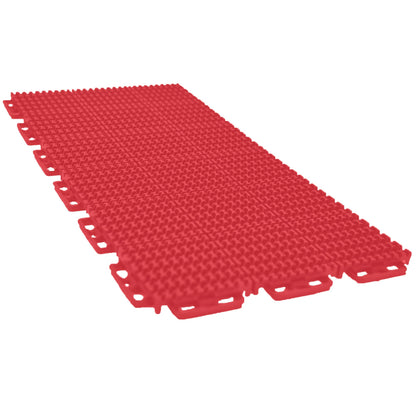 Caliber ProTech XT Garage Flooring, Trailer Flooring, Interlocking Traction Tiles, 9” x 18”, Red, 24-Pack