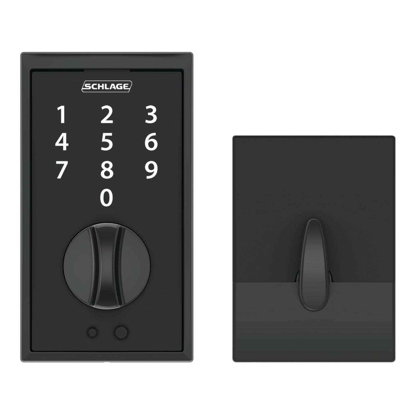 SCHLAGE BE375 CEN 622 Touch Keyless Touchscreen Electronic Deadbolt Lock, Matte Black