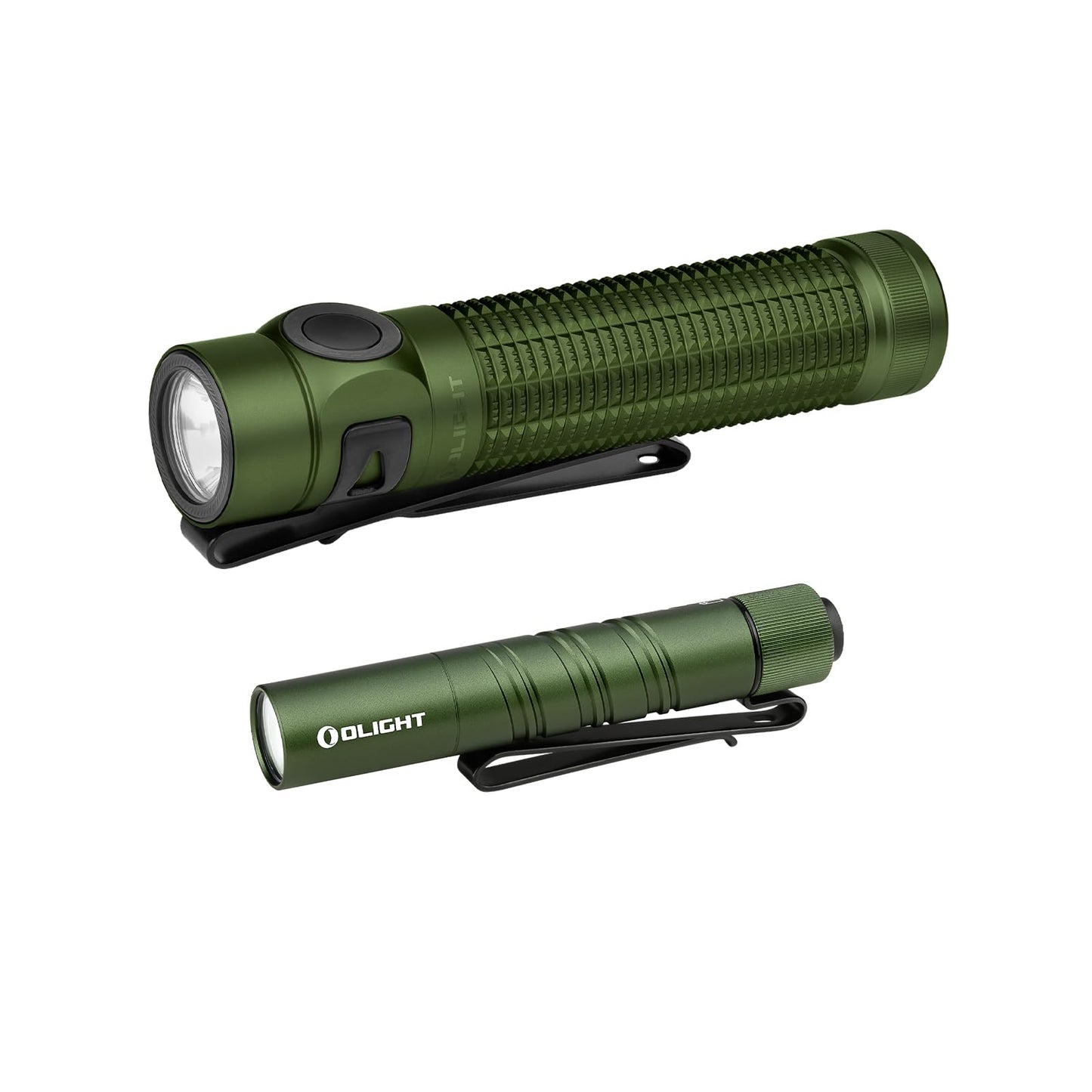 OLIGHT Baton4 Pro EDC Flashlight Rechargeable, 1600 Lumens Small Pocket LED Flash Light with Magnetic & USB-C Dual Charging and Tail Switch Bundle with I3T 2 200 LMS Compact Bright Handheld Lights