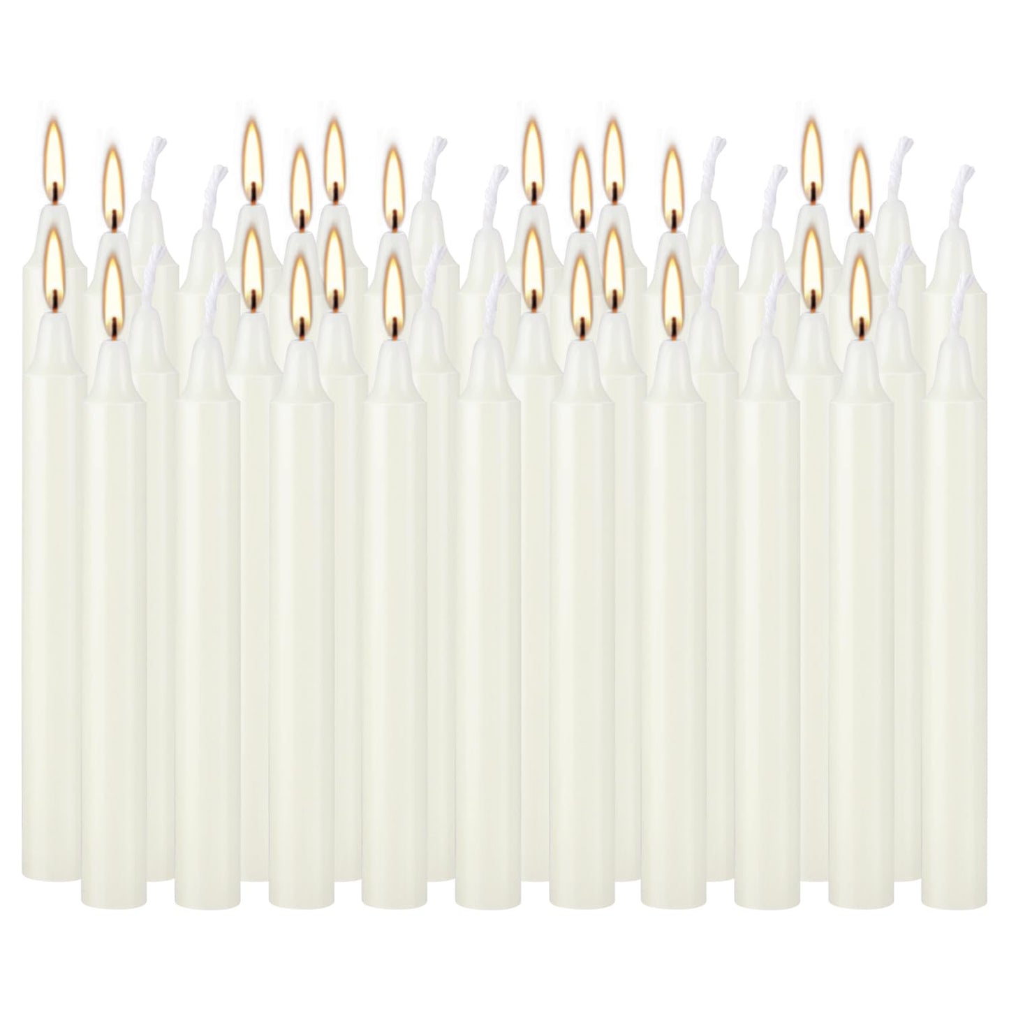 YOROXRG Set of 40 Ivory Candles Mini Unscented Taper Candles for Christmas,Household, Wedding, Rituals, Prayer, Birthdays, Meditation, Altar,Party and Home Décor Candlesticks - 4 Inch Tall