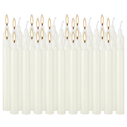 YOROXRG Set of 40 Ivory Candles Mini Unscented Taper Candles for Christmas,Household, Wedding, Rituals, Prayer, Birthdays, Meditation, Altar,Party and Home Décor Candlesticks - 4 Inch Tall