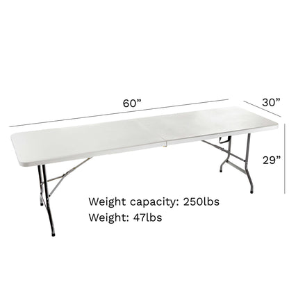 Iceberg IndestrucTable Too Center-Folding Table, 1200 Series, 30" W x 96" L x 29" H, Platinum, 1 Count