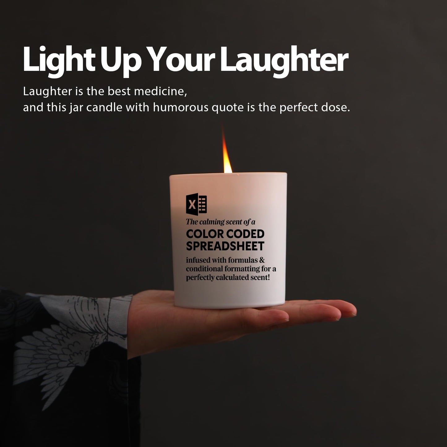 The Calming Scent of A Color-Coded Spreadsheet Candle Accountant Gifts Accounting Data Analyst CPA Scented Candle Home Office Jar Candle Soy Wax Candle (9.5 oz, Layered Scent)