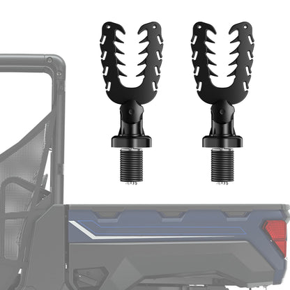 KEMIMOTO UTV Hunting Tool Holder Rack, Tie Down Anchor Compatible with Polaris Ranger General Sportsman, Bow Rack Tools Holder with Rubber Snubbers for Added Security
