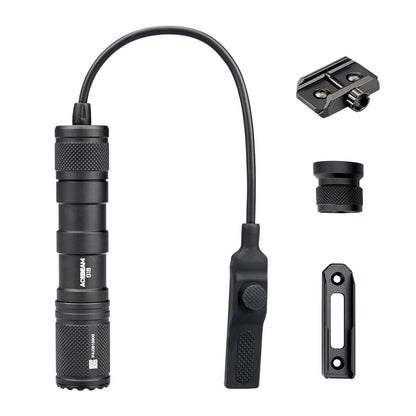 ACEBEAM G15 1800 High Lumens Rechargeable Picatinny Rail Mounted and Mlok Mounted(Not Included) Weapon Light, Head 1" Only, 426 Yards Beam Distance Tactical Flashlight with Remote Pressure Switch