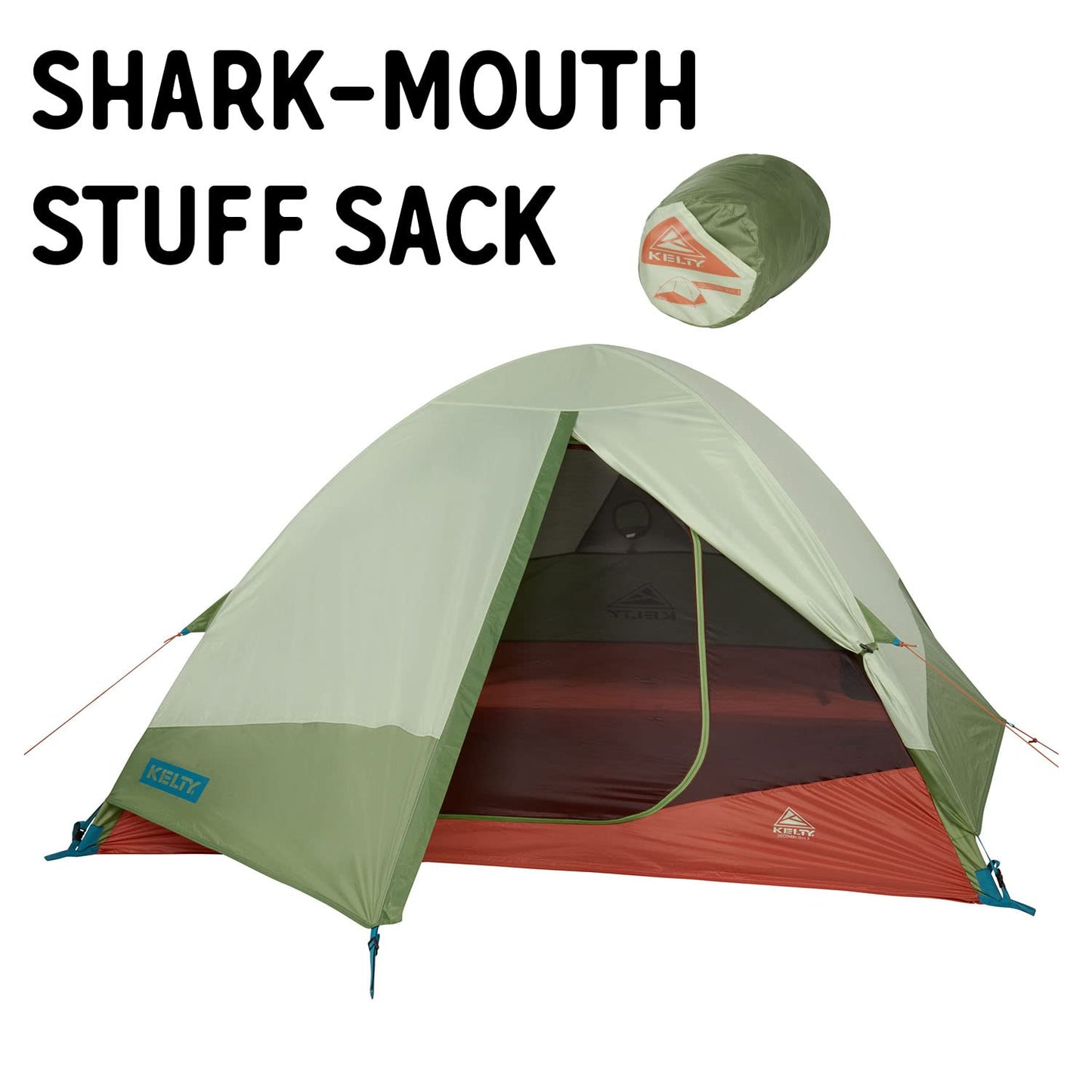 Kelty Discovery Trail Backpacking Tent, Lightweight and Easy to Setup Backpacking Shelter with 2 Aluminum Poles, Single Door Single Vestibule, Stuff Sack Included
