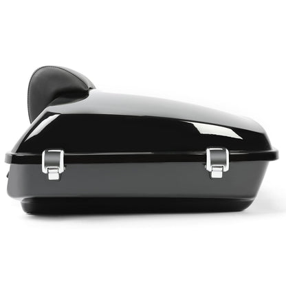 ECOTRIC 5.5" Razor Motorcycle Trunk Luggage w/Backrest Compatible with 2014-2024 Davidson Touring Models Trunk Tail Box