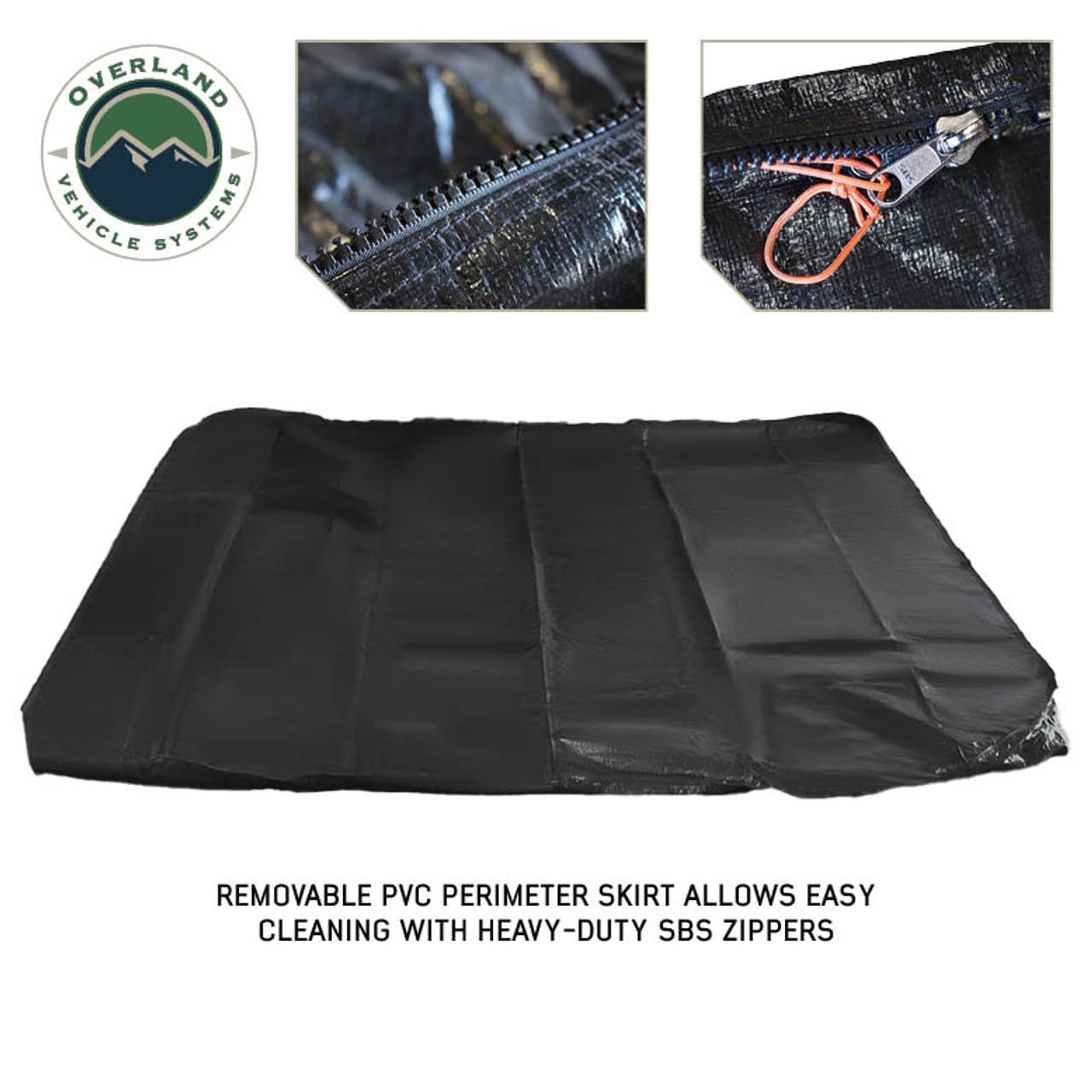 Overland Vehicle Systems - XD Nomadic 270/180 Awning Room Enclosure, Black Body, Black Trim (4 Walls & Floor)