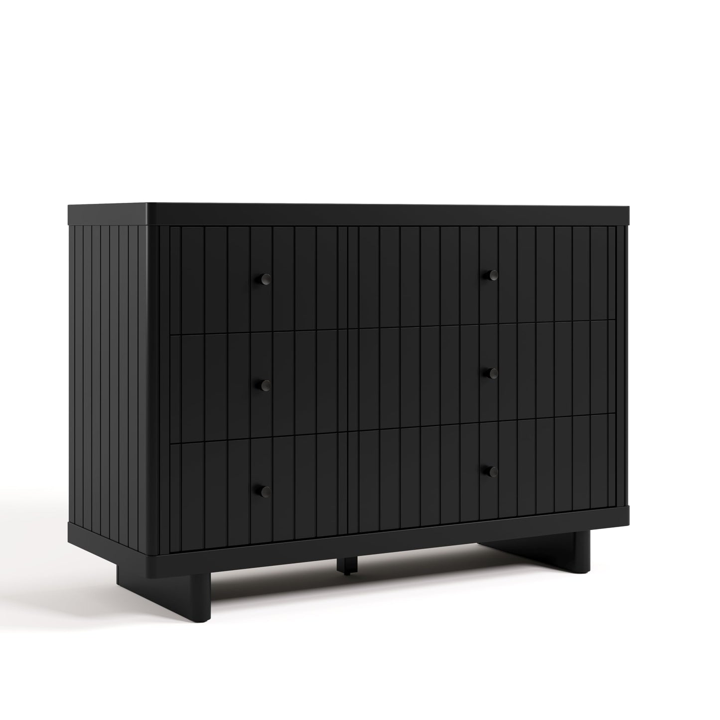 Storkcraft Kyoto 6 Drawer Dresser (Black) - GREENGUARD Gold Certified, Sturdy Wood Dresser for Nursery & Kids' Bedroom, Safety Interlocking Drawer System, and Easy Assembly with Pre-Installed Tracks