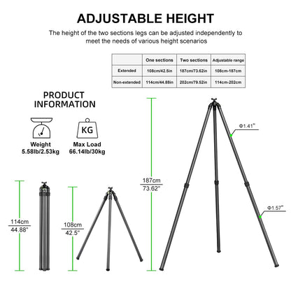 FANAUE Hunting Tripod Quick Release Plate Features Arca Swiss Dovetail Mount Carbon Fiber Tripod Binocular Tripod Adapter with 1/4-20" Thread for Bird Watching, Hunting, Astronomy, Animal Observation.