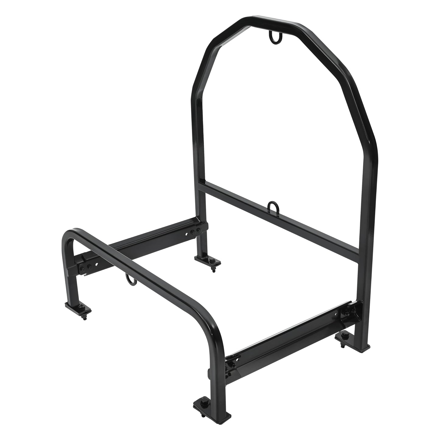 ALMULOO Universal Adjustable Semi Truck Spare Tire Carrier Rack Holder Width Max Up to 19" Steel Powder Coated