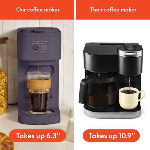 BELLA VersaBrew Coffee Maker - 2-in-1 K-Cup Compatible with Iced Coffee Function, 60oz Tank, Plum