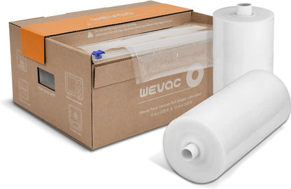 Wevac Food Vacuum Seal Roll Keeper - 8''x100' & 11''x100' BPA-Free Bags for Meal Prep & Storage