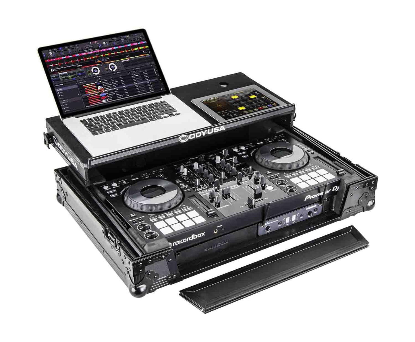 Odyssey FZGSPIDDJ8001BL Black Label Glide Style Controller Case Compatible with Pioneer Ddj-800, 1U Rack Space