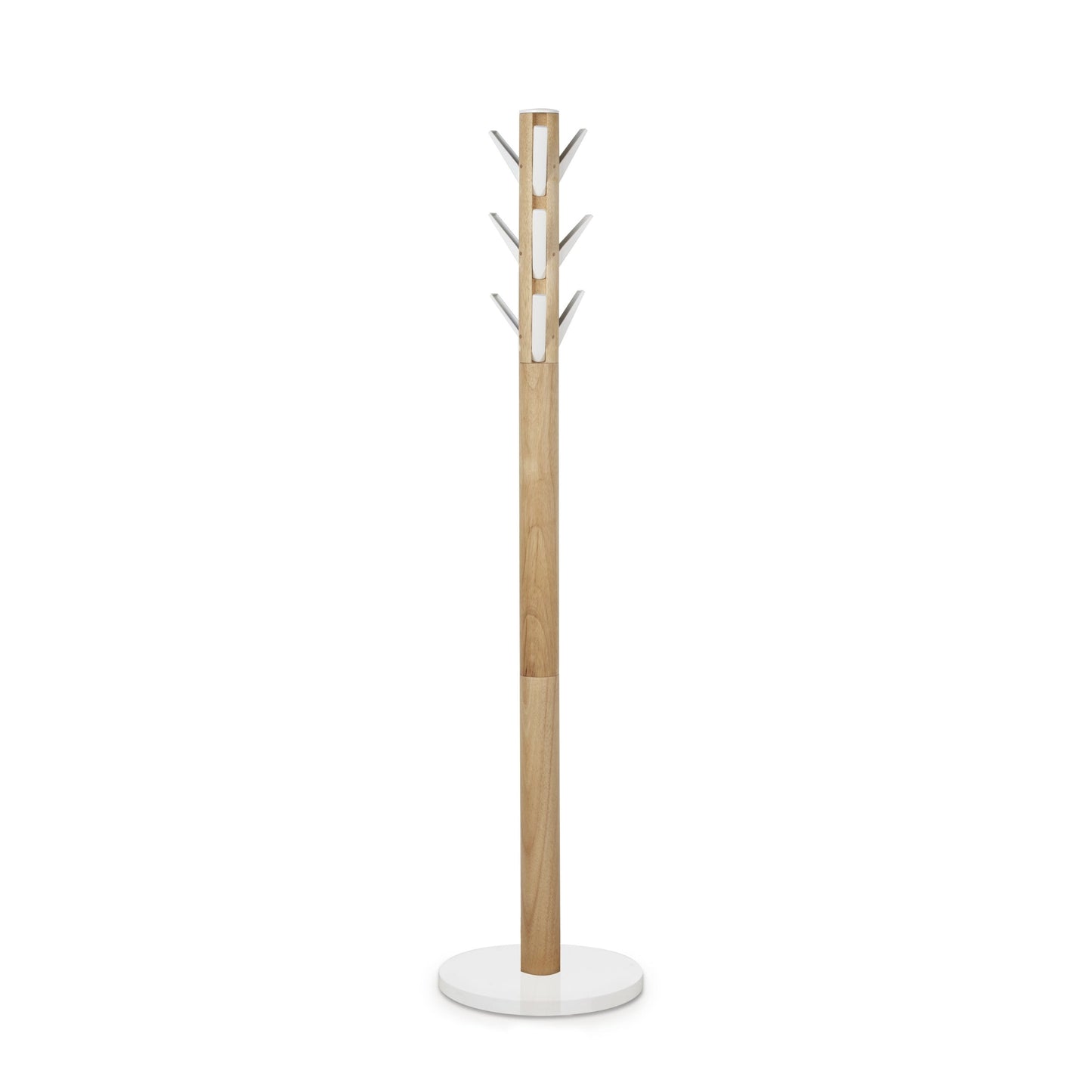 Umbra Flapper Coat Rack, Clothing Hanger, Umbrella Holder, and Hat Organizer, Great for Entryway, White Natural