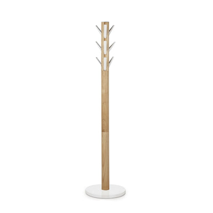 Umbra Flapper Coat Rack, Clothing Hanger, Umbrella Holder, and Hat Organizer, Great for Entryway, White Natural