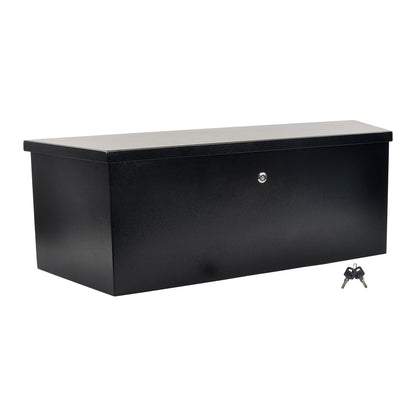 TBAPFS Black Steel Trailer Tongue Truck Box for Trucks Trailers RV ATV Pickup Trucks Flatbeds - 35 x 12.2 x 11.8 Inch