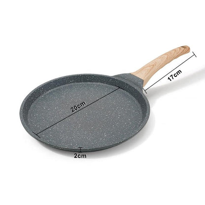 Bobikuke 8 inch Crepe Pan, Nonstick Pan for Crepes Omelette Tortillas Crispy Pancake, Dosa Tawa Tortilla Pan, Griddle Pancake Pan for Roti Indian - Black