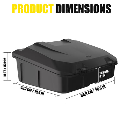 XATVXUTV 96L UTV Cargo Storage Box for Can-Am Maverick R, Large Poly Waterproof Rear Bed Storage Bin Tool Box for for Can Am Maverick R MAX X RS 2024+ Accessories, Replace #715007182